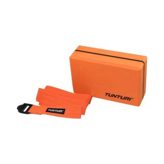 Joogaplokk TUNTURI Yoga Block Set with strap, oranž